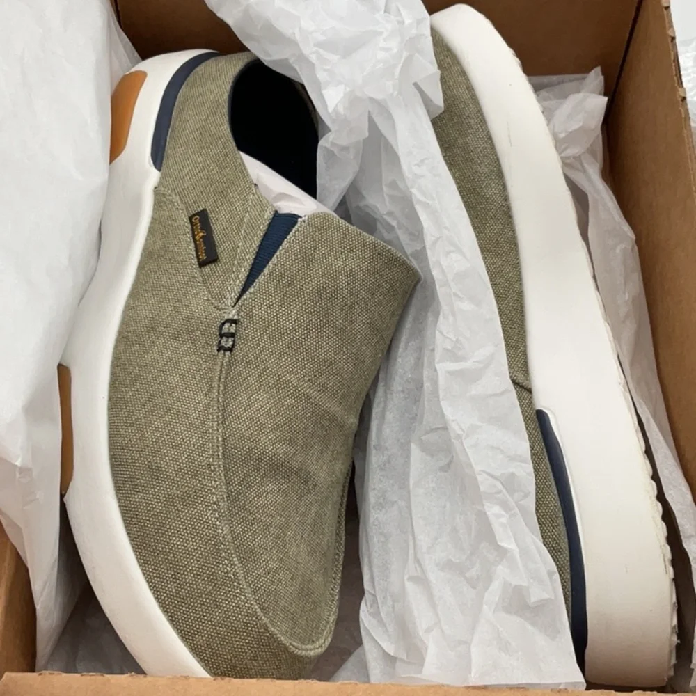 NWT OrthoComfoot Comfortable Mens Casual Slip-On Shoes - Olive size 42 US‎ 9